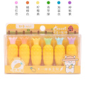 Andsal 6Colors Mini Highlighter Pen Marker Pineapple Series mignons stylo de surligneur pour les enfants dessin